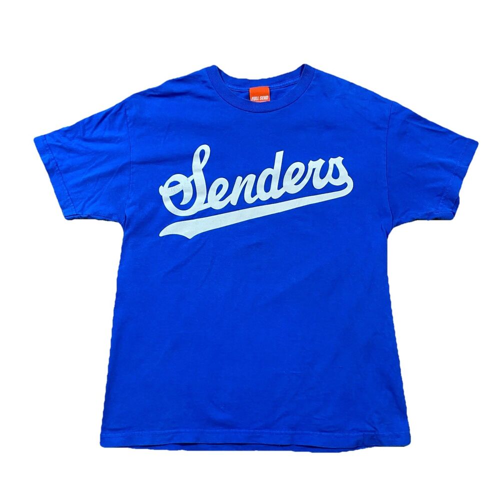 Full Send Senders Graphic T Shirt Blue Logo Streetwear Skate Mens L